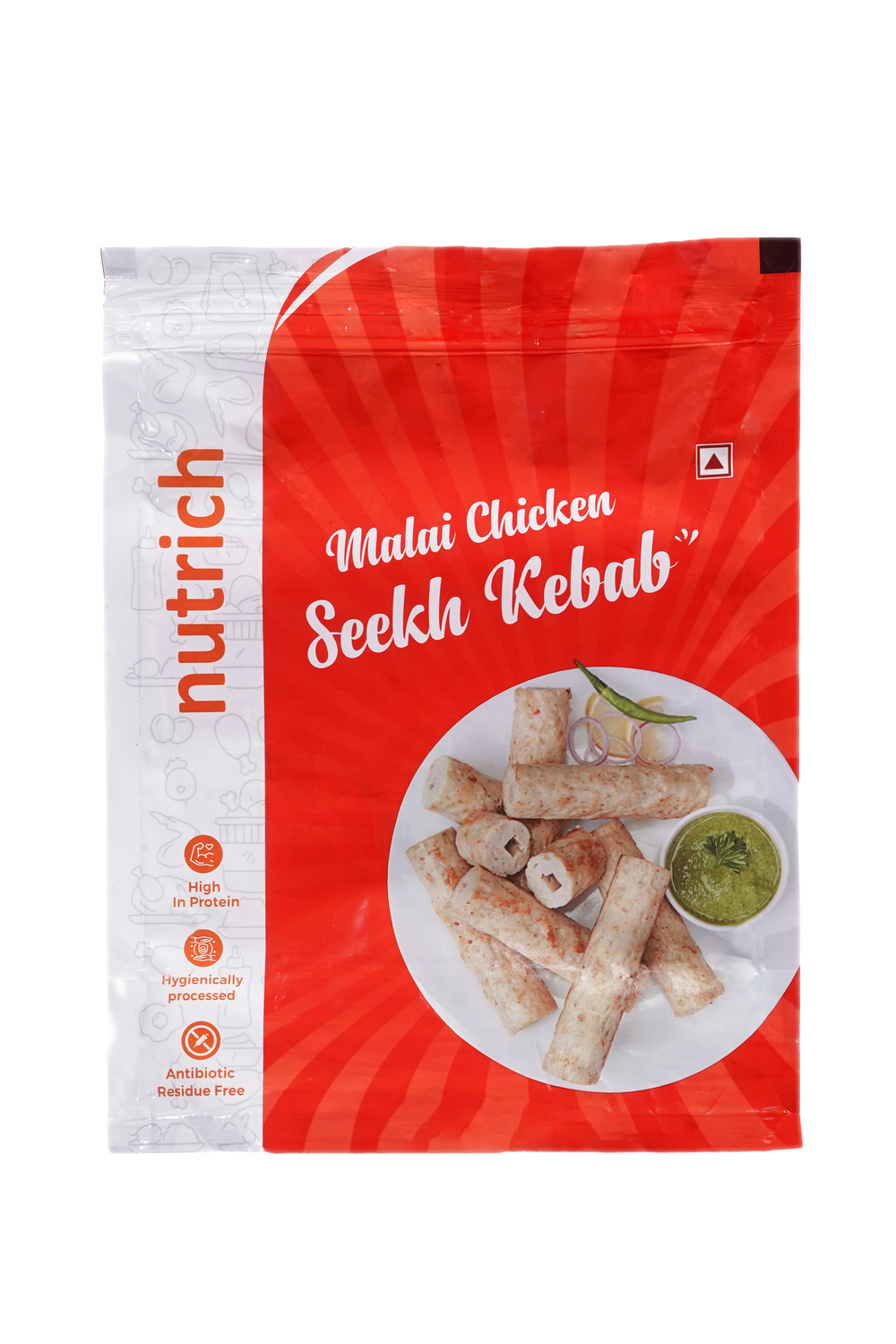 Nutrich Malai Chicken Seekh Kebab pack